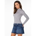 thumbnail image 5 of Celebrity Pink Women's and Women's Plus Long Sleeve Mockneck Sweater Top, Sizes XS-4X, 5 of 11