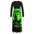 thumbnail image 3 of Long Sleeve Dress,3/4 Sleeve Dress for Women,Womens Fashion Printed Long Sleeve Round-Neck Pullover Patchwork Dress,Dress for Women Casual,Dress with Sleeves, 3 of 5