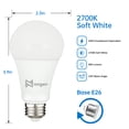 thumbnail image 3 of A19 LED Light Bulb 24 Pack, 60 Watt Equivalent, Energy Efficient 9W, E26 Standard Base, Soft White 2700K, Non-Dimmable, 25,000 Hour Lifetime, 3 of 7