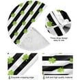 thumbnail image 2 of FMSHPON Green Clover Stripes Xmas Christmas Tree Skirt Stand Mat for Holiday Party Decoration Indoor Outdoor 36 inches, 2 of 6