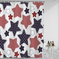 thumbnail image 5 of SUNOLIFE 4th of July Shower Curtain,Patriotic Independence Day Waterproof Fabric Bathroom Curtain with Hooks,47x64 in, 5 of 5
