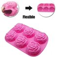 thumbnail image 4 of Moldes de silicona con forma de flor de rosa, molde de silicona 3D de 2 piezas, moldes de jabón de silicona con flores, moldes con forma de flor de silicona, para hacer puddi de ge, 4 of 5