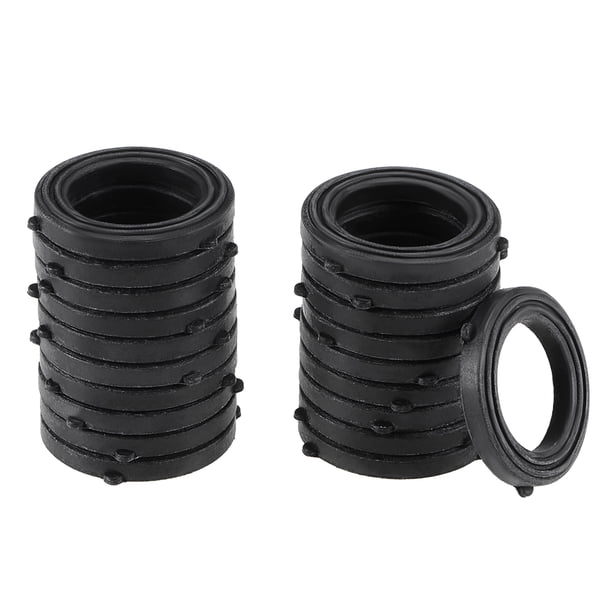 Uxcell Arandelas Planas de Caucho Nitrilo de 25mm OD 16mm ID 3.5mm de Grosor con Pestaña Exterior 20 Contenido