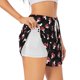thumbnail image 1 of Balery Cartoon Mushroom Pantalones cortos deportivos para mujer con forro y dos bolsillos, elásticos, para entrenamiento, gimnasio, yoga-Medium, 1 of 7