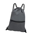 thumbnail image 1 of Mochila con cordón Yuyangstore para hombres y mujeres gris, 1 of 8
