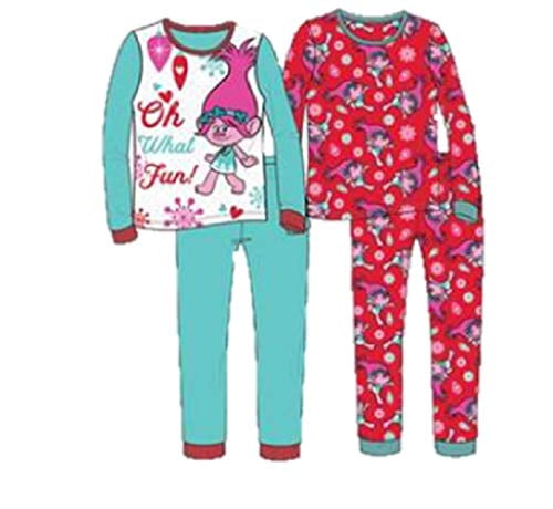 Trolls Girls Cotton 4-Piece-Pajama Set