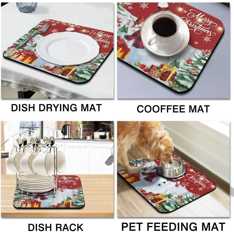  Coffee Mats for Countertop Merry Christmas 16x18