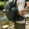 thumbnail image 5 of Waterproof Nylon Backpack Strap Pouch, Portable Phone Water Bottle Carrier Bag, Lightweight Wear Resistant Storage Pocket for Hiking Camping Cycling Outdoor Travel(Black）, 5 of 8