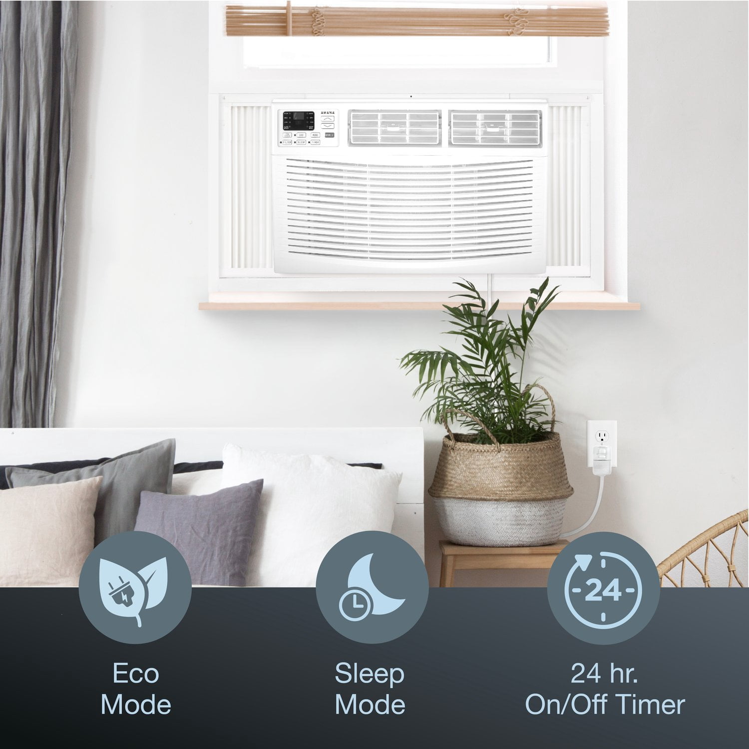 Amana New 24000 Btu 1500 Sq Ft Window Air Conditioner White