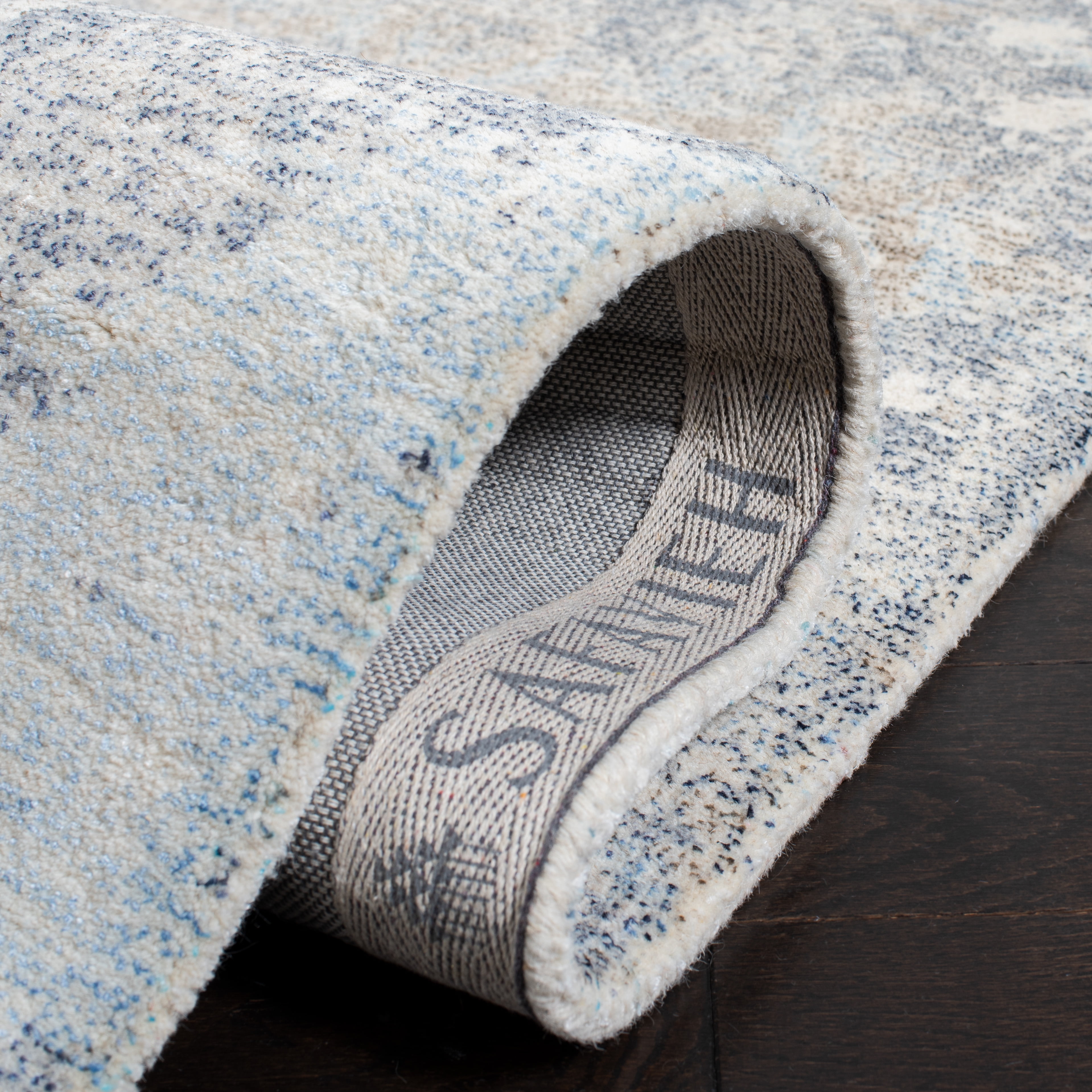 SAFAVIEH Restoration Vintage Lara Abstract Area Rug, Blue/Ivory, 5' x 8'