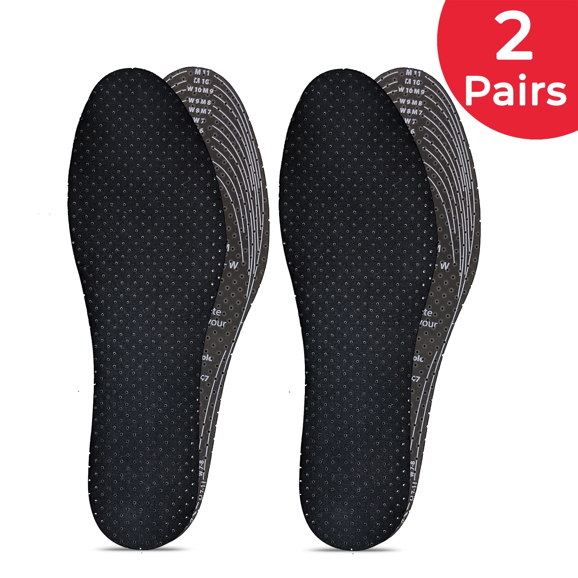Scalable Insoles Bamboo Charcoal Deodorant Cushion Foot Shoe s Pads Inserts I7V1