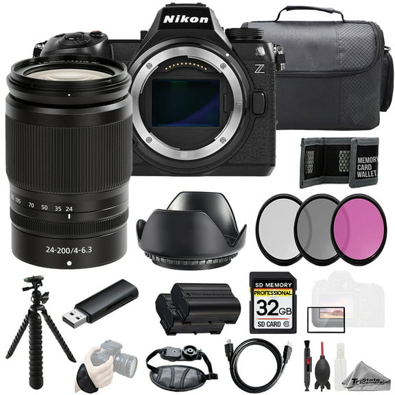 Nikon Z6 III   Z 24-200mm f/4-6.3 VR Lens  32GB   Ext Bat  3 PC Filter- Kit (International Version)