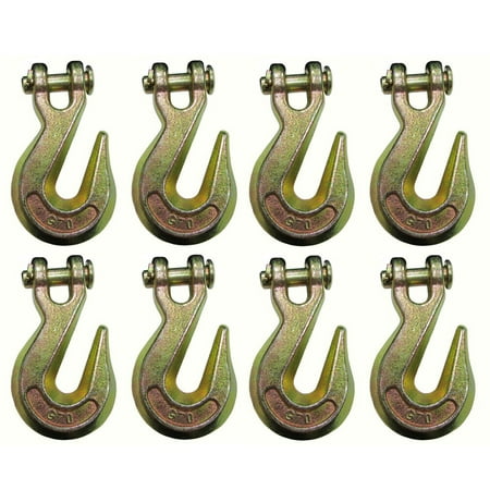 

8 G70 3/8 Clevis Grab Hooks for Wrecker Tow Chain Flatbed Trailer Tie-Down