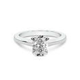 thumbnail image 3 of IGI Certified 1 Carat Oval Shape Lab Grown Diamond Engagement Ring | 14K White Gold | Agnes Criss Cross Prong Solitaire Diamond Ring | FG-VS1-VS2 Quality Friendly Diamonds, 3 of 6
