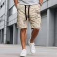 thumbnail image 2 of KPOPLK Men's Quick Drying Fishing Hiking Shorts Summer Cargo Shorts Above Knee Ripstop Short for Summer Casual Work Wear Size M,Brown, 2 of 9