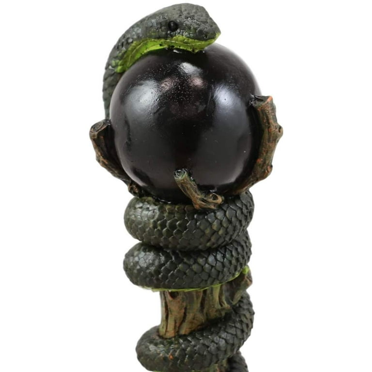 Ebros Nagini Black Orb Snake Cosplay Wand 9.5 Tall Accessory Fantasy Decor