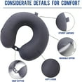 thumbnail image 5 of LAMIRO U Shaped Pillow For Neck,100% Pure Memory Foam U Shaped Neck Pillow,Memory Foam Neck Pillow,Neck Pillow For Pain Relief Sleep,Curve Pillow,Cervical Pillow,Neck Pillow For Recline, 5 of 7