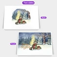 thumbnail image 2 of Merry Christmas Maine Coon Snowy Winter with Gifts Tree Decorations 7x5in Folded Greeting Card Cat Lover Kitten Owner Gifts Single Note Card with Envelope - 12020, 2 of 5