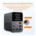 thumbnail image 5 of Adjustable DC Power Supply 60V 5A Lab Bench Power Source Stabilized Power Supply Voltage Regulator Switch 120V 30V 10A ,Safe Reliable to Use, 5 of 5