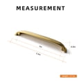thumbnail image 2 of Goo-Ki 5"(128mm) Hole Center Brushed Gold Kitchen Cabinet Handles, Closet Classic Zinc Alloy Din Cup Cabinet Pulls Dresser Handles for Bedroom, 6 Pack, 2 of 8