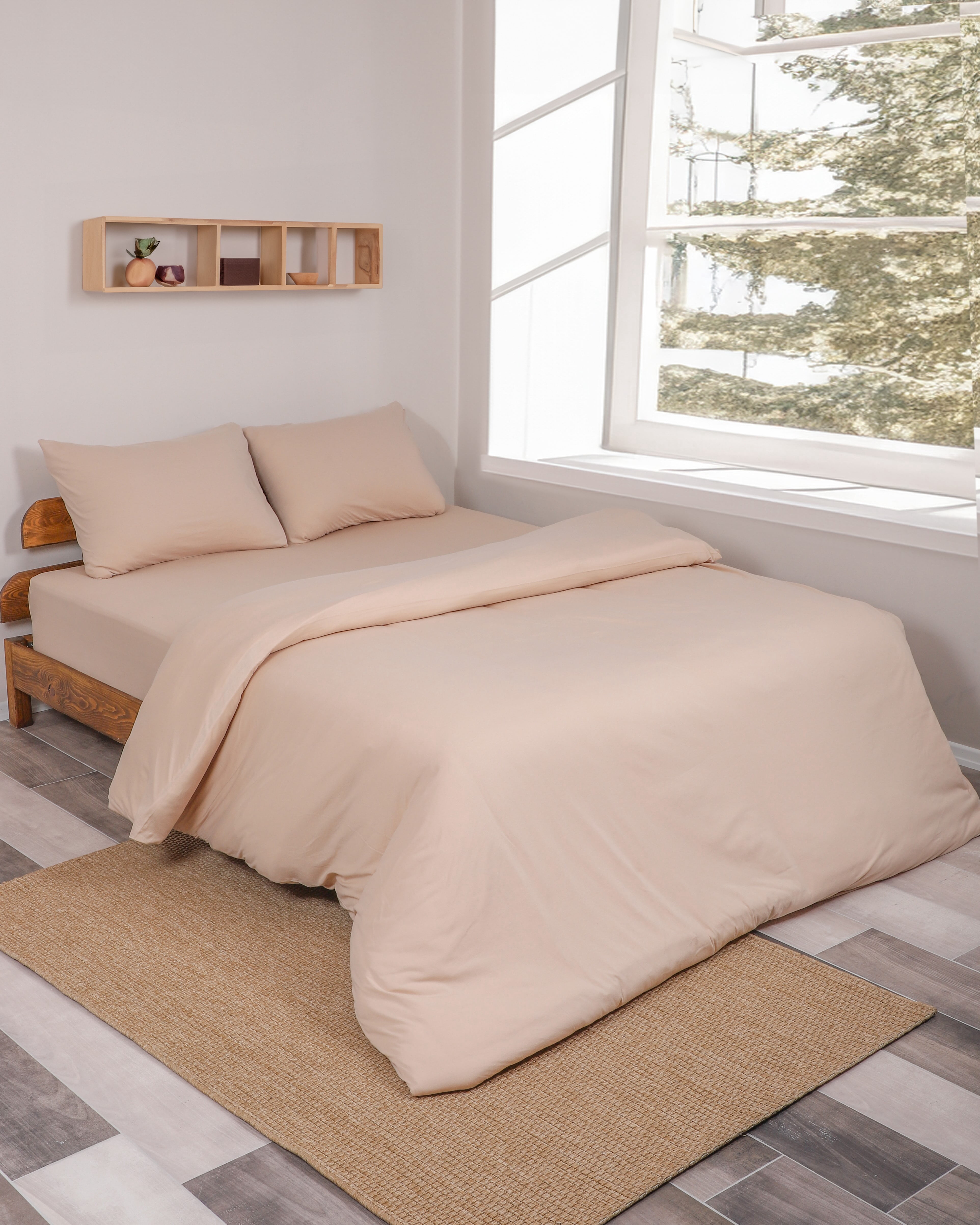 Venice Home 100% Cotton Jersey Duvet Cover Set - 3 Piece Set