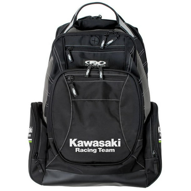 Factory Effex Kawasaki Nylon Backpack Black Grey -