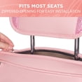 thumbnail image 3 of CrystalClear™ Pink Car Seat Covers for Front Seats - Luxurious Pink Vegan Leather Seat Covers for Cars with Pink Bling Crystals, Premium Automotive Seat Covers Bling Car Seat Covers for SUV Car Auto, 3 of 6