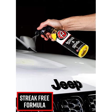 Adam's Polishes Slick & Slide Detail Spray - Hyper Slick Polymer Resin Technology Car Wash Spray Sealant - Car Wax Top Coat Quick Detailer Provides Superior Gloss, Shine, & Slickne