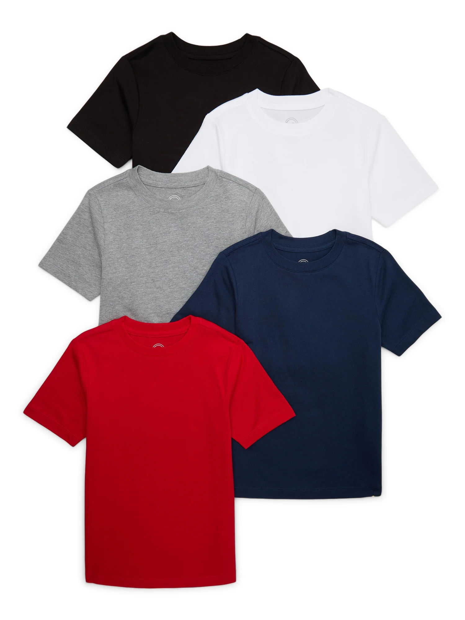 Wonder Nation Boys Kid Tough Tee with Short Sleeves, 5-Pack Wonder Nation Boys Kid Tough Tee with Short Sleeves, 5-Pack