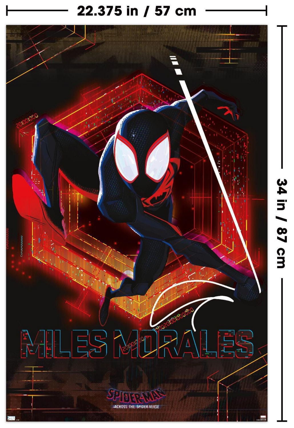 Marvel Spider-Man: Across the Spider-Verse – Miles Wall Poster, 22.375" x 34"