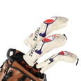 thumbnail image 5 of YATAV Golf Club Covers,4pcs Golf Head Covers for Woods,Driver,Fairway,Hybrid - Premium PU Leather Golf Club Head Cover(White), 5 of 6