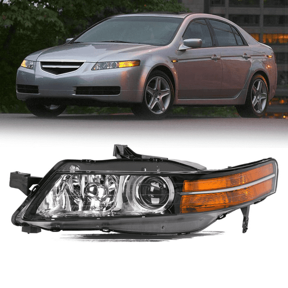 For 2004-2005 Acura TL HID Xenon Black Left Driver Side Headlights Assembly