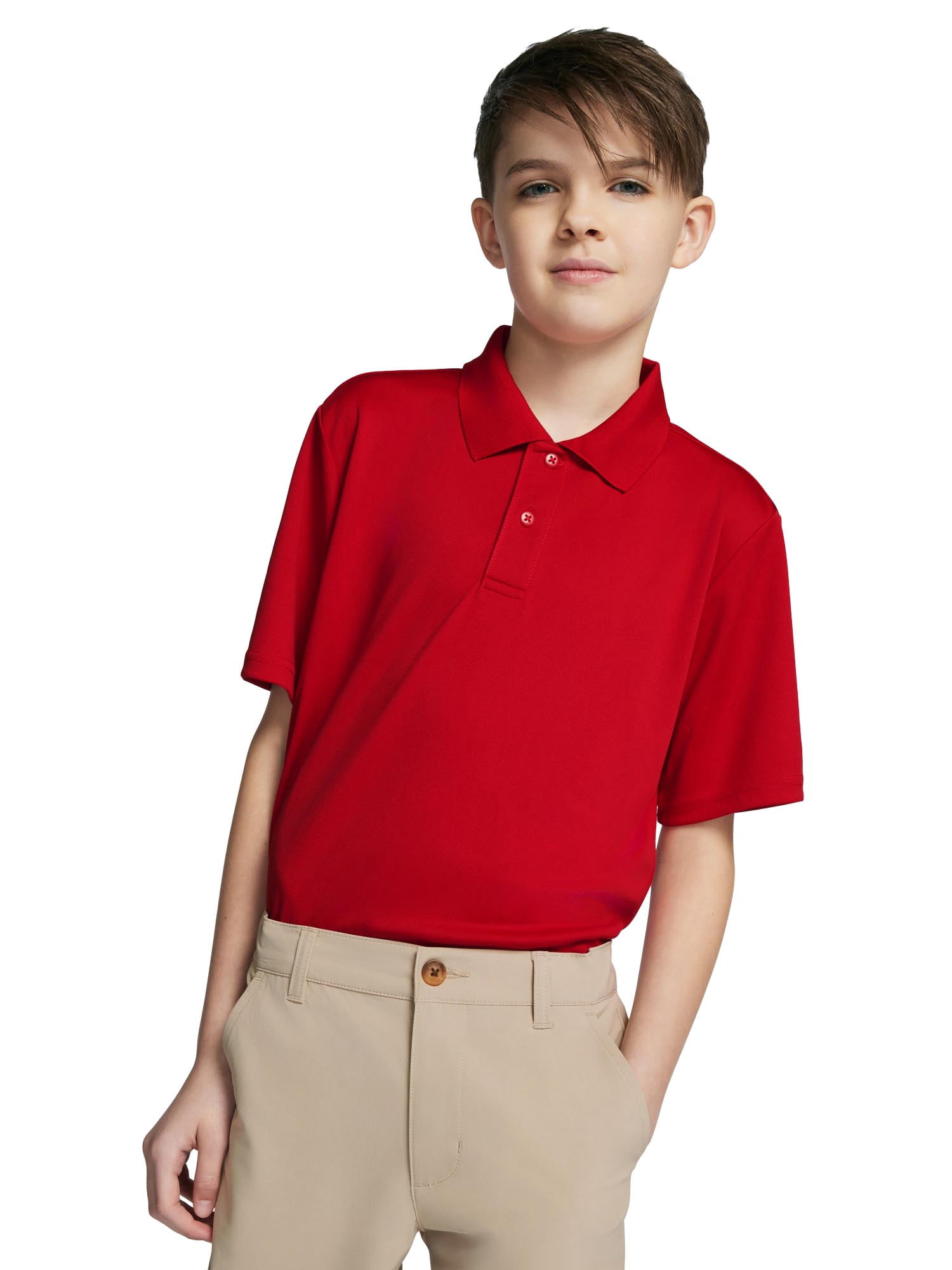 Wonder Nation Boys School Uniform Flat Front Performance Pants, Sizes 4-18 & Husky