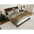 thumbnail image 3 of AFI Valencia King Solid Wood Low Profile Sleigh Platform Bed, Walnut, 3 of 12