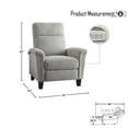 thumbnail image 5 of OakvillePark Sadie Textured Fabric Upholstered Push Back Reclining Chair, Light Gray, 5 of 6