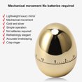 thumbnail image 4 of 60 Minutes Egg Model Mechanical Timer Cooking Alarm Clock Manual Timer for Kitchen Gold, 4 of 5
