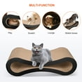 thumbnail image 2 of 22 Inch Cat Scratcher Lounge, Corrugated Ergonomic Cardboard Lounge Scratch Post Angled, Cardboard Protector for Furniture Couch Floor (Walnut Brown), 2 of 8