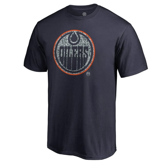 Men's Navy Edmonton Oilers Static Logo T-Shirt