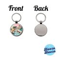 thumbnail image 4 of Retro Technology Collage Computer Metal Round Keychain, 4 of 7