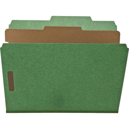 UPC: 0035255172035 | Nature Saver  NATSP17203  1-Divider Recycled Classification Folders  10 / Box  Green