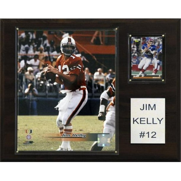 C & I Collectables 1215JKELLYC NCAA Football Jim Kelly Miami Ouragans Plaque de Joueur
