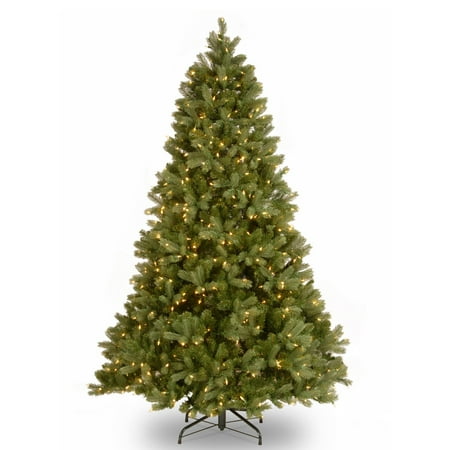 7.5 Douglas Fir Christmas Tree National Tree Pre-Lit 7' Feel-Real Downswept Douglas Fir Hinged Artificial Christmas Tree with 700 Clear Lights ()
