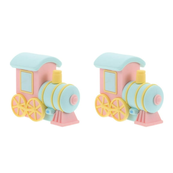 Masteelf 2pcs Train Cake Toppers Decoration Macaron Train Cake Toppers Cake Decorations Train For Baby Shower Birthday Party Supplies