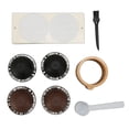 thumbnail image 2 of Kit de recarga de cápsulas de café con 4 piezas de taza de cápsulas 100 piezas de cepillo de película de aluminio Cuchara Soporte de cápsulas Kit de sellos de café de papel de aluminio para hacer, 2 of 10