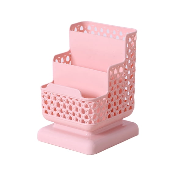 Hollow Desk Storage Organizer Blue 16x12cm For Pens Makeup