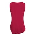 thumbnail image 4 of Tittly women's tanks & camis henley tank top women basic tank tops for women ribbed tank tops for women Women's Stylish Vest Top Sleeveless Suspender Head Neck Shirt Red, 4 of 4
