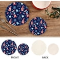 thumbnail image 4 of Christmas 2 Pack Pot Holders Trivets, Heat Resistant Hot Pads for Kitchen Table Decoration Trivets for Hot Dishes/Pot/Bowl/Teapot/Kitchen Hot Pads Trivets, 7" + 9.45", 4 of 7