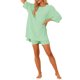 thumbnail image 2 of Conjunto de lounge de gran tamaño para mujeres INSPIRE CHIC, sudaderas de entrenamiento, camiseta con pantalones cortos de ciclista, conjuntos M en verde brillante, 2 of 6
