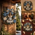thumbnail image 4 of 3D Fabric Wreath Kit, Hand Assembly Christmas Wreath with Light String and Figures, DIY Holiday Decoration for Door Wall Hanging Winter Home Decor(E), 4 of 6