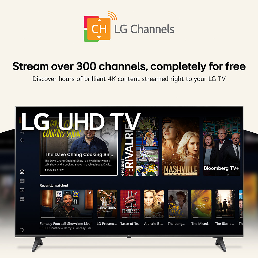 LG 50” 4K UHD Smart TV 2160p webOS, 50UQ7070ZUE - image 2 of 15